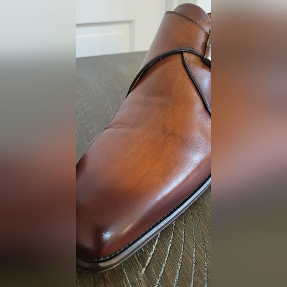 Magnanni Marco II Brown Single Monk Strap Mens Dress Shoe Sz 46 / 13 NIB - Picture 6 of 12